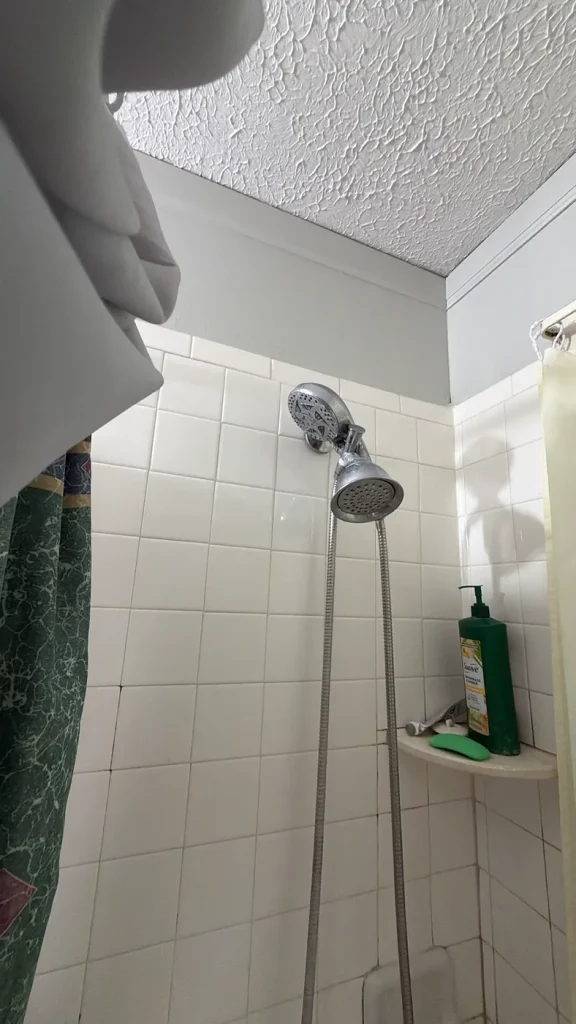 New shower head and mixing valve fitted